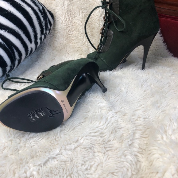 Giuseppe Zanotti Lace Up Stiletto Peep Toe Bootie - Picture 3 of 3